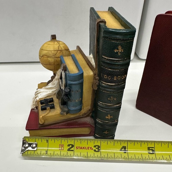 VTG Bookends Nautical Themed Log Book and Around the World Globe Books - Picture 15 of 16